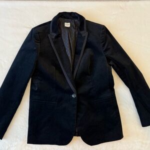 J. Crew Black Velvet Blazer